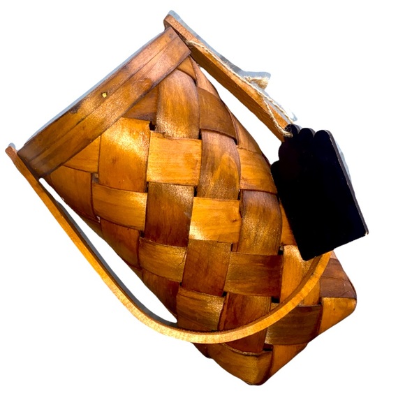 Primitive Handmade Basket With Handle And Chalk Tag - Picture 8 of 10